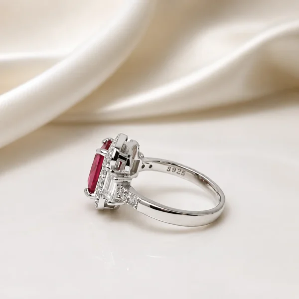 925 Sterling ruby ring 1.2 Jewellery Jewellery for Women | Gold Bhandar